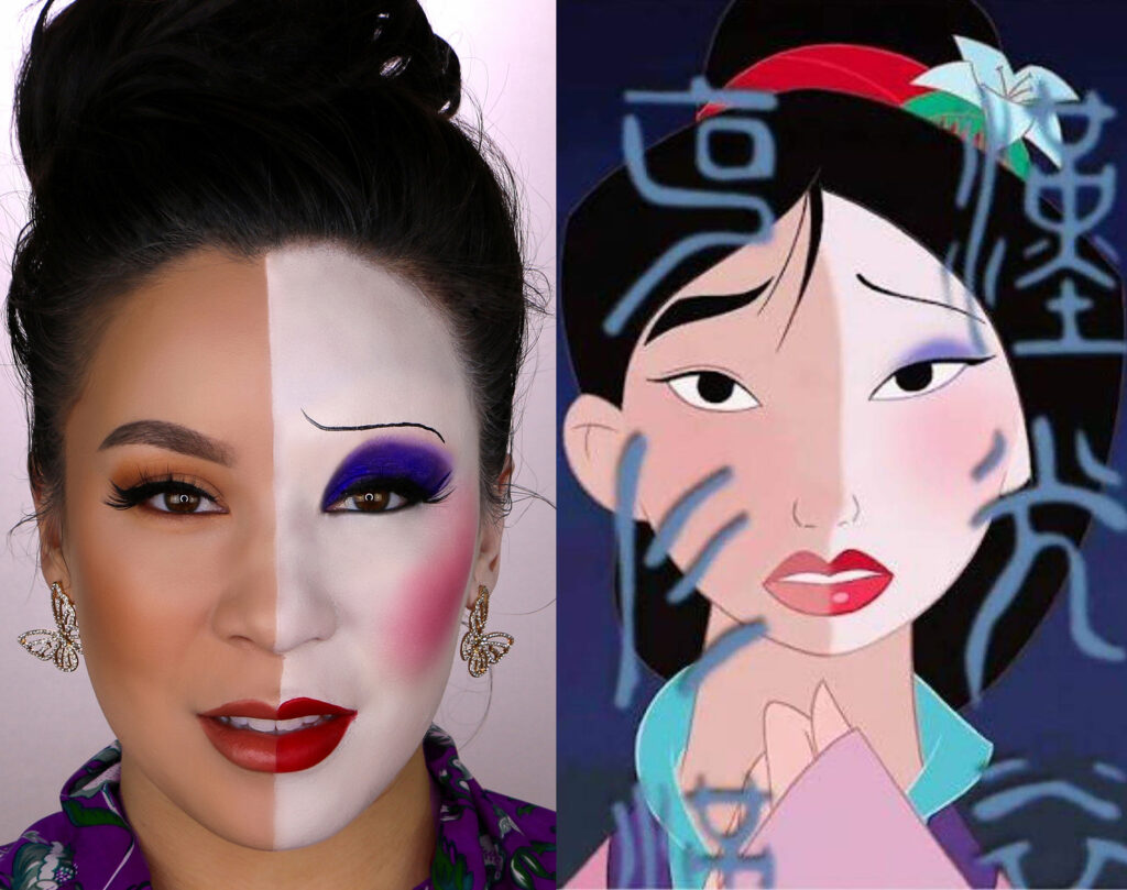 Mulan Half Face Makeup