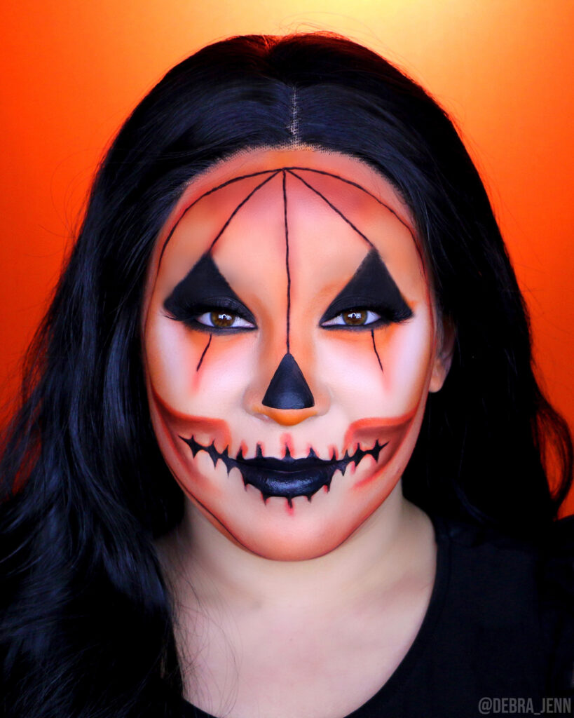 pumpkin halloween makeup