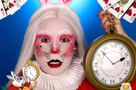 White Rabbit Makeup for Halloween Costume