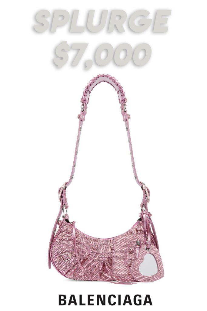 Balenciaga Bag Pink Sparkly Le Cagole XS Shoulder Bag