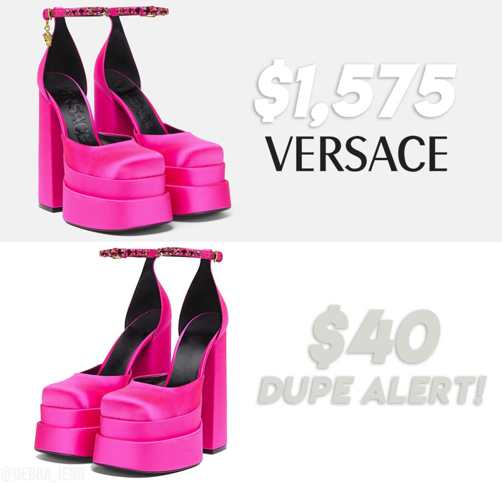 versace platform heels dupe