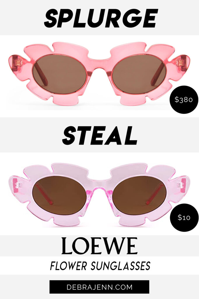 loewe sunglasses dupe: loewe pink paula's ibiza flower glasses