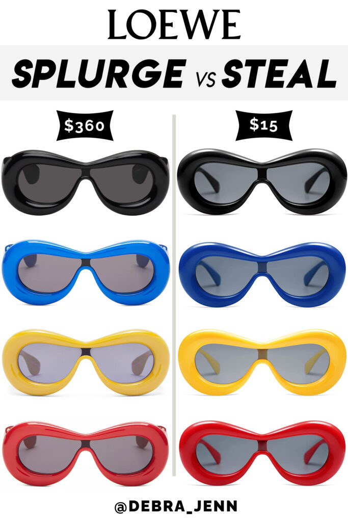 loewe sunglasses dupe inflated mask glasses
