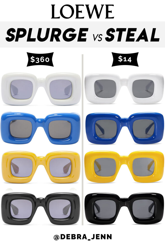 loewe sunglasses dupe white inflated square sunglasses
