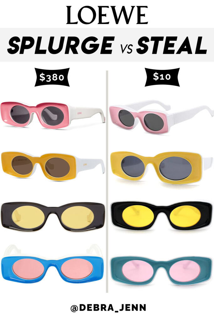 loewe sunglasses dupe pink and white paula's ibiza original sunglasses
