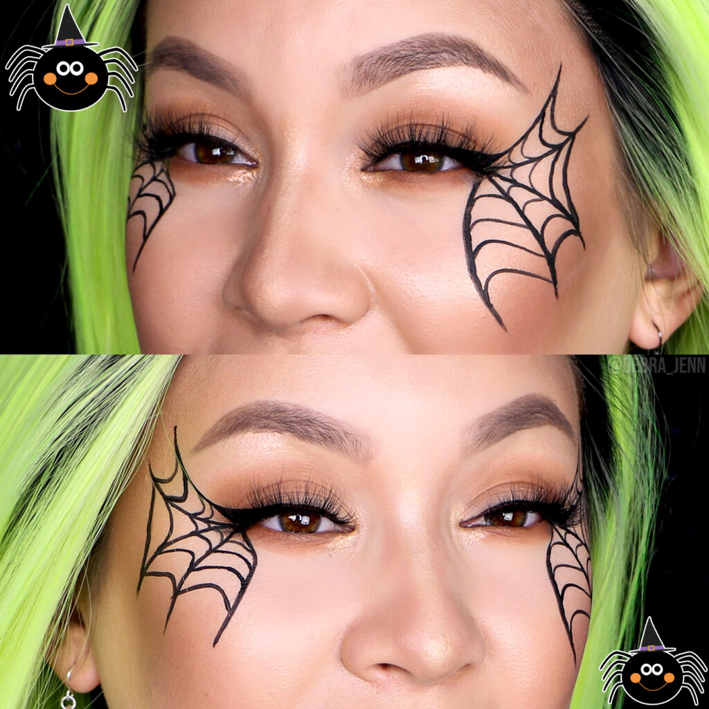 Halloween eye makeup looks - Spider Web Eyeliner