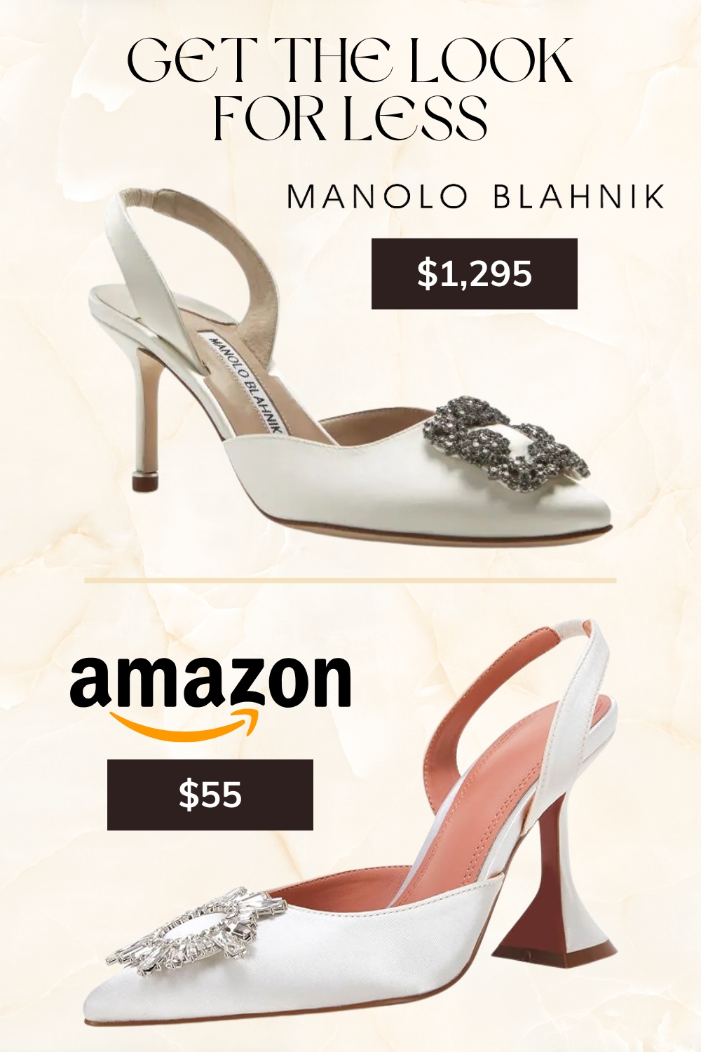 manolo blahnik dupe - hangisli wedding shoes