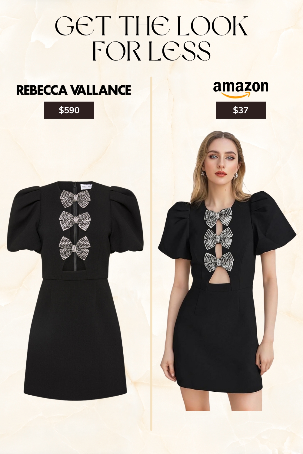 Rebecca vallance dress dupe - black bow dress