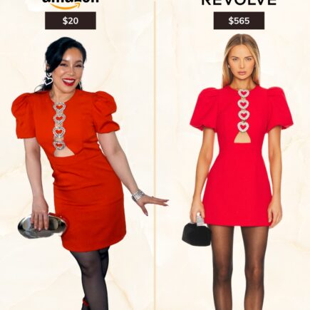 Rebecca vallance dress dupe - red rhinestone heart dress